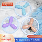🌀6 bucăți✨ Filtru plutitor pentru mașina de spălat – Reține scame, fire de păr și păr de animale de companie la fiecare spălare 🧺