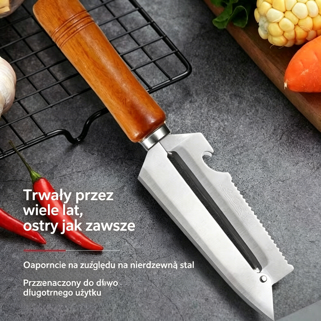 🥕 Cumpără 2 și primești unul gratis! ✨ Cuțit multifuncțional de curățat: Fabricat din oțel inoxidabil, cu mâner ergonomic, ideal pentru curățarea fructelor, legumelor și cărnii 🔪