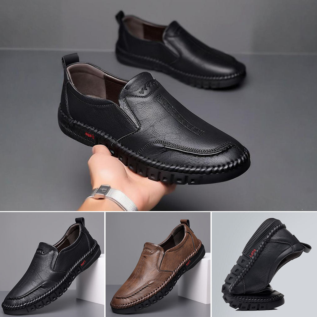 🏆Cumpărați 1 obțineți 1 gratuit👞【39-44】2026 pantofi sport casual pentru bărbați, din piele naturală, cu talpă moale, antiderapantă, respirabilă