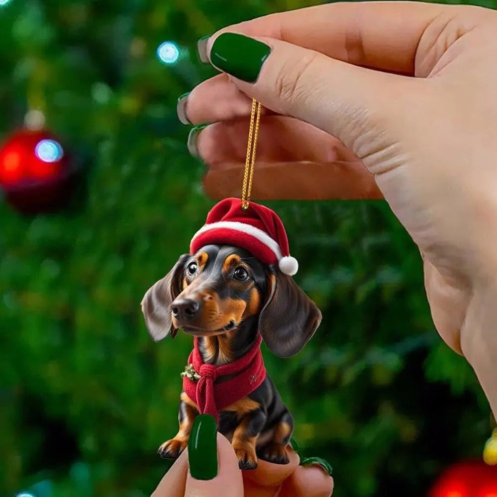🎄【9 bucăți】😻 Ornamente pentru pomul de Crăciun Puppy. accesorii pentru catelus