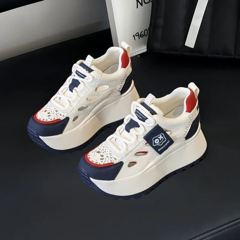 👟Pantofi casual de vară cu design perforat și talpă groasă – moderni, respirabili și super confortabili