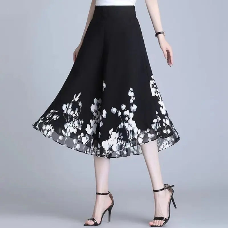 💃🔥2026 pantaloni pantaloni de vară noi de damă, din șifon subțire, tăiați casual, cu talie înaltă (40kg-90kg)