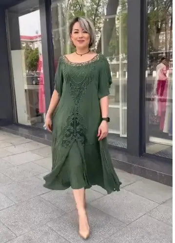 👗 Rochie pentru femei din dantelă, model nou 2026, mărime mare, croială lejeră