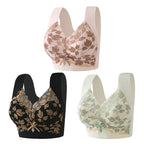 【3/6 buc】Sutien M-4XL de mărime mare cu dantelă, fără inel de oțel, spate frumos luxos, sutien sexy respirabil fără sudură【40~100kg】
