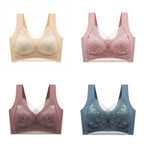 👙✨【Set 4 piese】Sutien damă confortabil, fără cusături, din dantelă elegantă