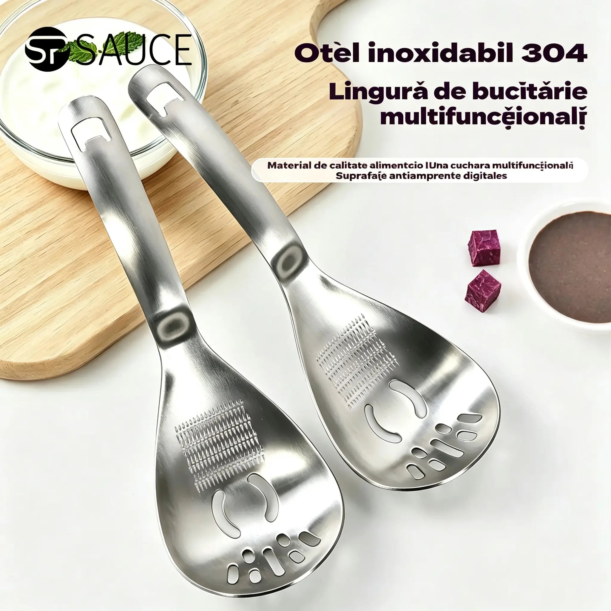 🔥50% reducere🔥🥄Lingură și strecurătoare multifuncțională din oțel inoxidabil 304