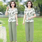 Set Casual cu Imprimeu Lotus – Confort și Eleganță pentru Zilele de Vară