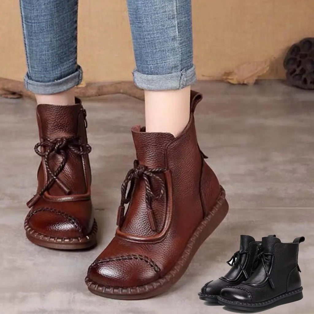 【35-40】👢2026 Cizme de damă în stil retro din piele moale de toamnă devreme