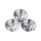 Formă din Oțel Inoxidabil pentru Ouă Ochiuri și Poșate – Set 3 Cavități cu Formă de Inimă / Cerc, Ideală pentru Micul Dejun, Budinci și Tarte 🍳🍳🍳