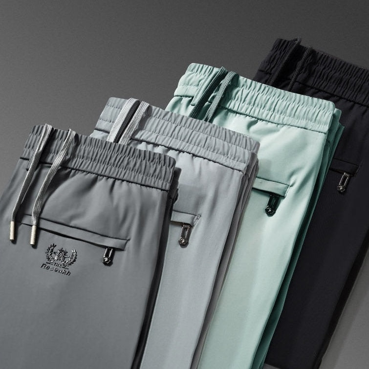 💥🔥🧊😍【M-5XL】Vara subțire gheață mătase pantaloni casual bărbați
