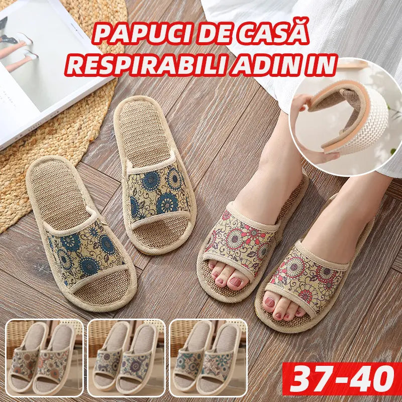 【3 perechi】【37-40】2025 papuci noi din bumbac și in pentru femei, papuci pentru toate anotimpurile