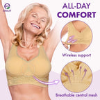 🔥【35kg-110kg】Sutien sport confort pentru somn din dantelă mărime plus (6 bucăți)>Potrivit femeilor peste 35 de ani (recomandat de medic)💕