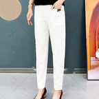 🔥【30%OFF！Livrare gratuită】🔥【M-6XL】🍃Pantaloni casual elastici respirabili cu talie înaltă pentru femei de vară