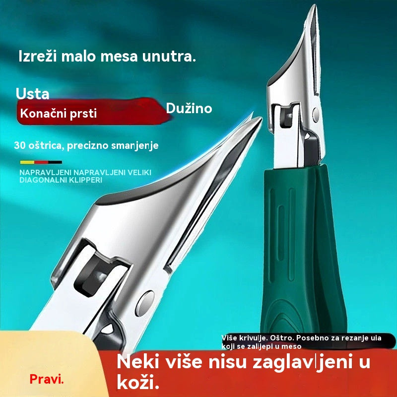 🔥Ofertă – Reduceri de până la 50%!🔥【Set de 3】Foarfece de unghii antialunecare, rezistente la stropire, cu lamă înclinată la 25°, sigure și practice