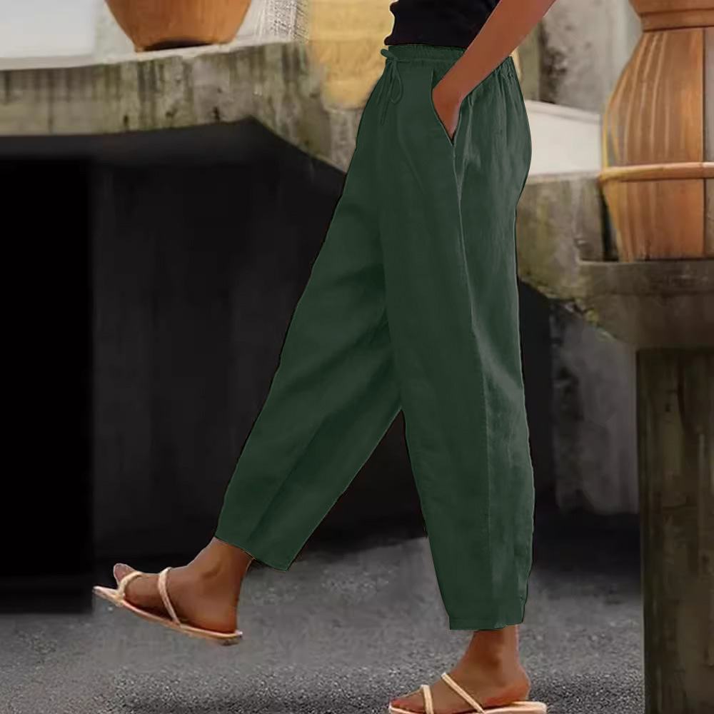 💕Reducere -48%💕【40-120kg】Pantaloni casual damă din bumbac și in ✅️Plată la livrare