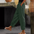 💕Reducere -48%💕【40-120kg】Pantaloni casual damă din bumbac și in ✅️Plată la livrare