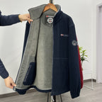 【XS-3XL】 Bărbați casual casual cald toamna și iarna gros catifea fleece plus dimensiunea bărbați sacou
