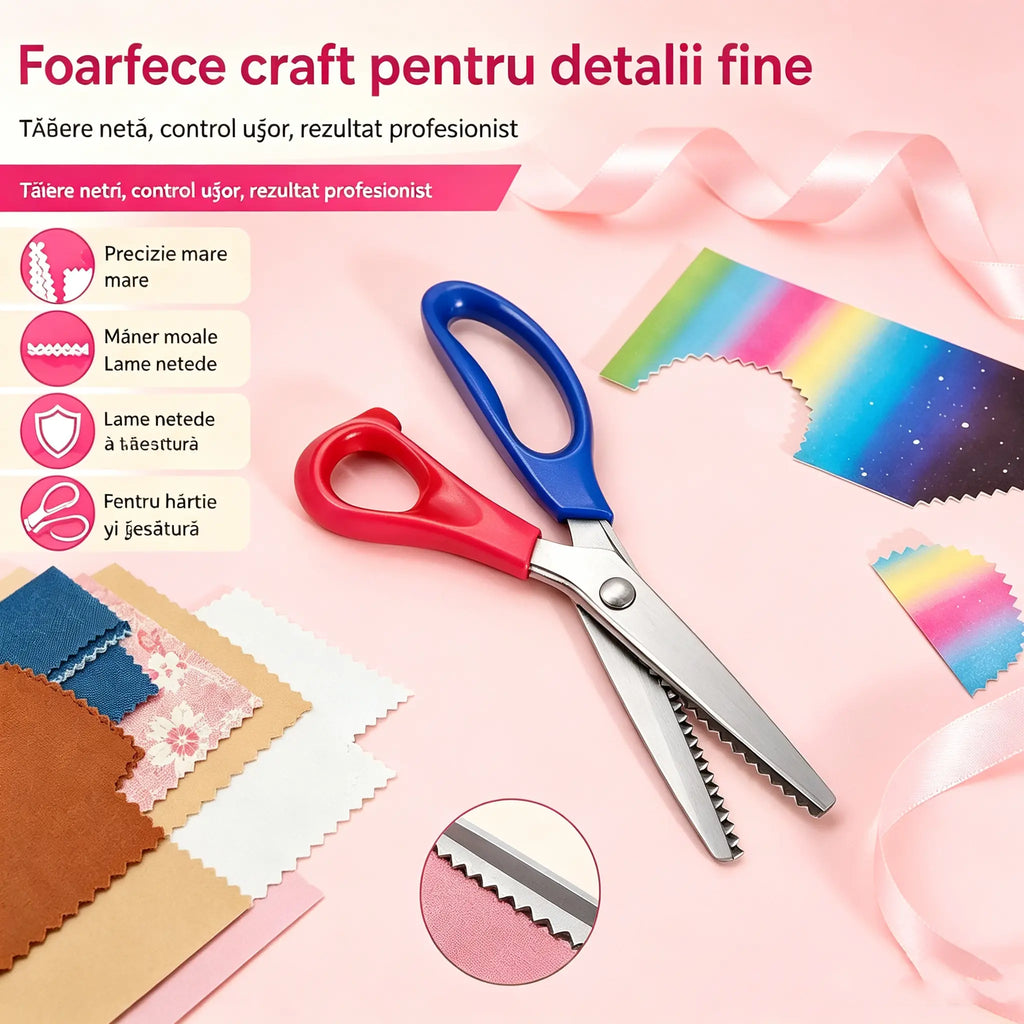 ✂️✨ Foarfece pentru cusut și dantele DIY 🧵💖 Tăiere precisă și ușoară în orice moment, ajutându-te să-ți creezi propriile capodopere 🎀🌟