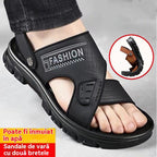 🔥Mega lichidare – 1+1 gratis, profitați înainte de epuizare🔥【38-47】Sandale de plajă din piele cu talpă groasă pentru bărbați