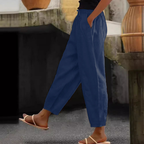 💕Reducere -48%💕【40-120kg】Pantaloni casual damă din bumbac și in ✅️Plată la livrare