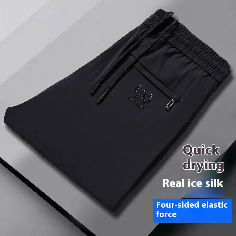 💥🔥🧊😍【M-5XL】Vara subțire gheață mătase pantaloni casual bărbați