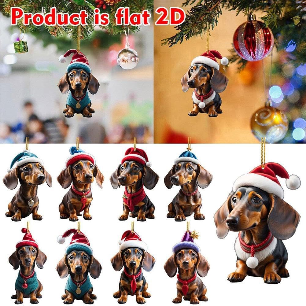 🎄【9 bucăți】😻 Ornamente pentru pomul de Crăciun Puppy. accesorii pentru catelus