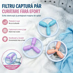 🌀6 bucăți✨ Filtru plutitor pentru mașina de spălat – Reține scame, fire de păr și păr de animale de companie la fiecare spălare 🧺
