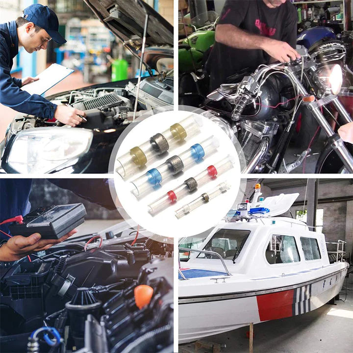 🔥🔥【100/200 bucăți】 Manșon de etanșare multifuncțional pentru repararea ruperii sârmei, kit conector de sudură termocontractabil conector de sârmă