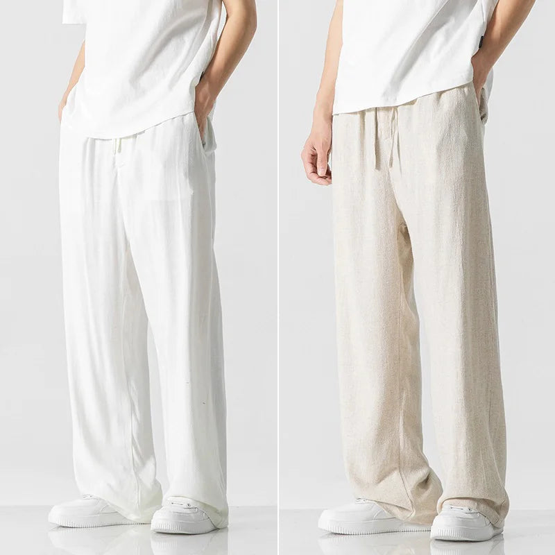 🔥【cumperi 1 primești 1 gratis】pantaloni casual confortabili din bumbac și in pentru vară