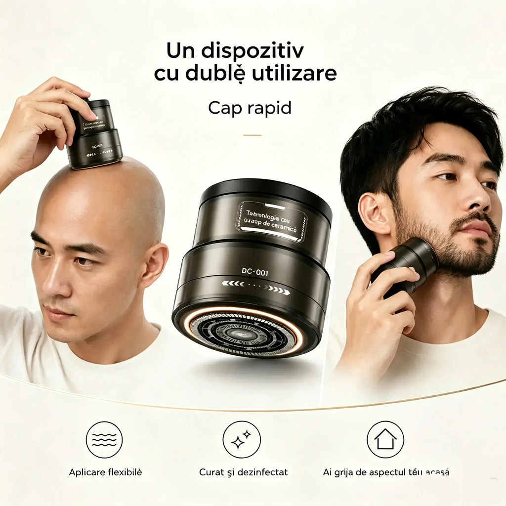 📢📢 50% REDUCERE! ⏰ Aparat de ras electric inteligent 2 în 1 pentru capete chele și aparat de tuns barba cu ecran digital