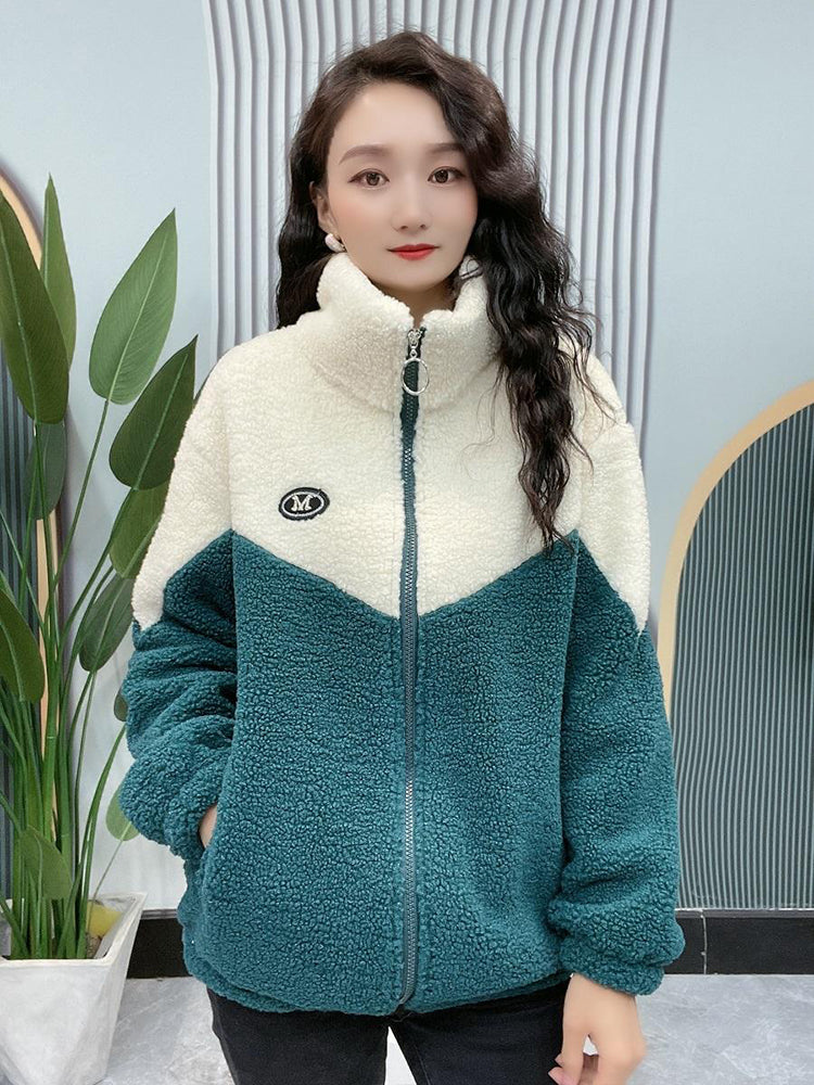 🔥🐏【M-4XL】Jachetă de iarnă fleece, jachetă de bumbac, geacă de bumbac îngroșată din lână de miel, jachetă caldă