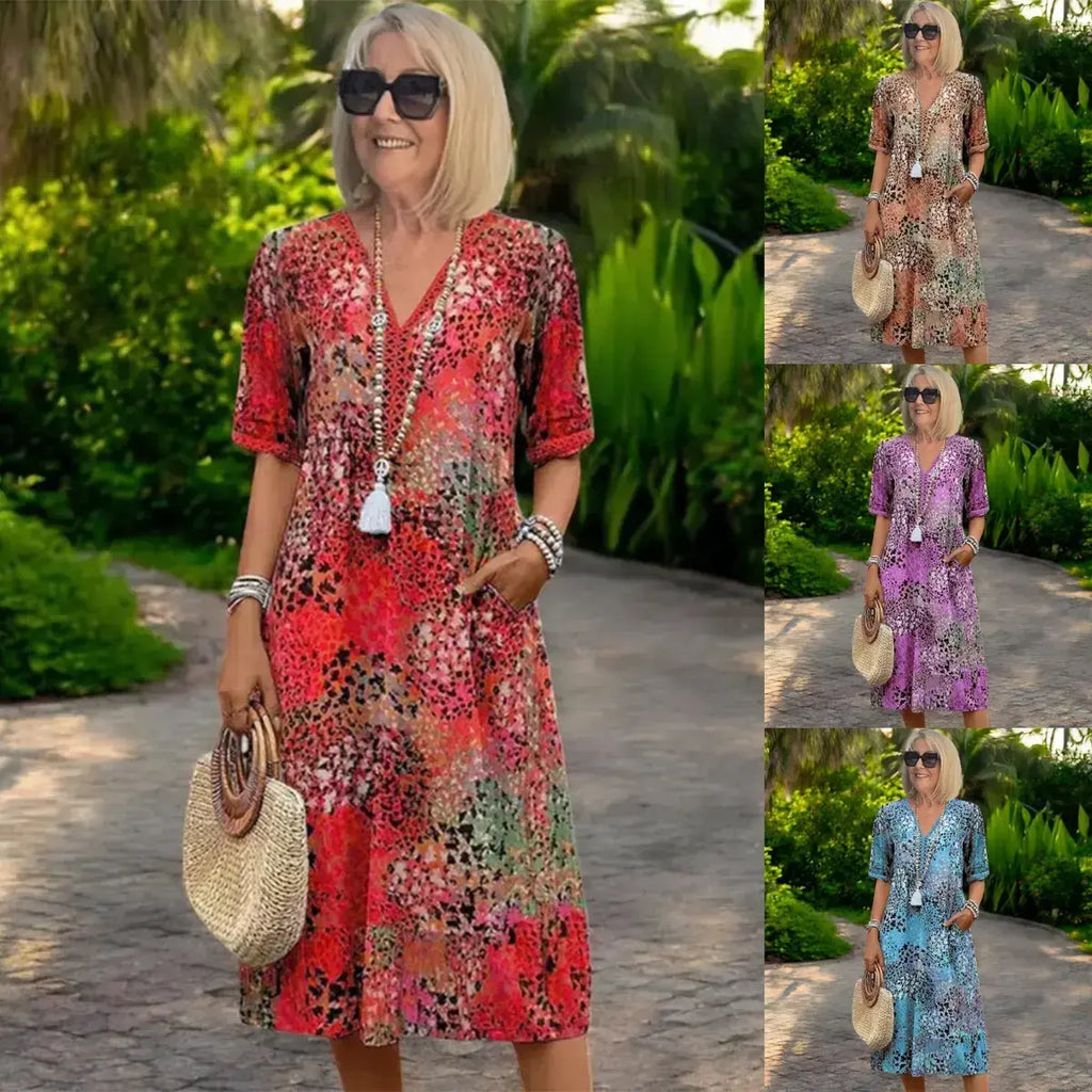 🔥Ofertă limitată în timp🔥【S-3XL】Iris – O rochie ușoară și vaporoasă, cu o croială care îți pune în valoare trăsăturile
