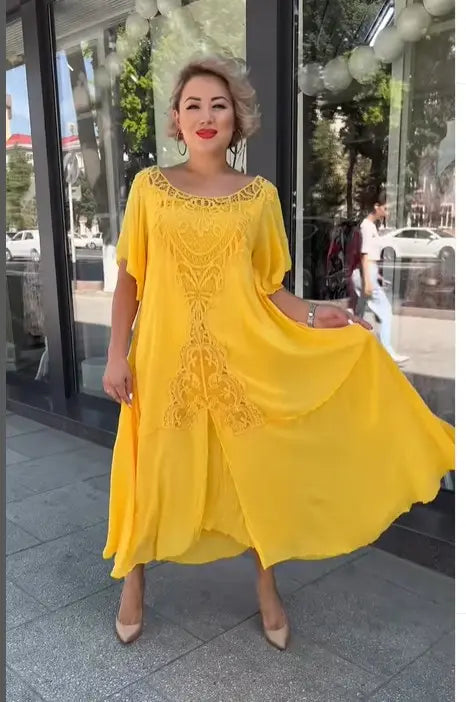 👗 Rochie pentru femei din dantelă, model nou 2026, mărime mare, croială lejeră