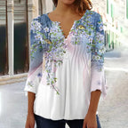 👕🥰【Ofertă limitată în timp 】[S-5XL] Tricou elegant pentru femei, cu decolteu în V