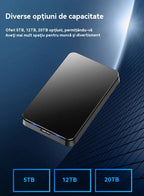 👍Hard disk mobil ultra rapid de 20TB + Software backup inclus + Husă de protecție cadou