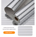 【40cm*5m】🛡️ Folie Autoadezivă din Aluminiu Detașabilă – Anti-grăsime, Rezistentă la Căldură și Ușor de Curățat