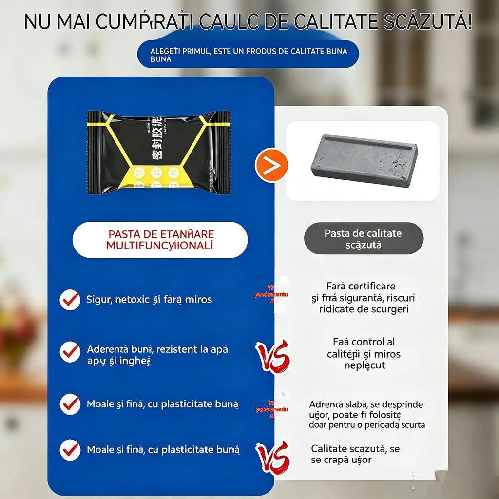 【10 bucăți la 129 lei】🔧 Chit de etanșare alb, rezistent la apă – repară găuri, pereți și conductele aparatelor de aer condiționat 💧🏠