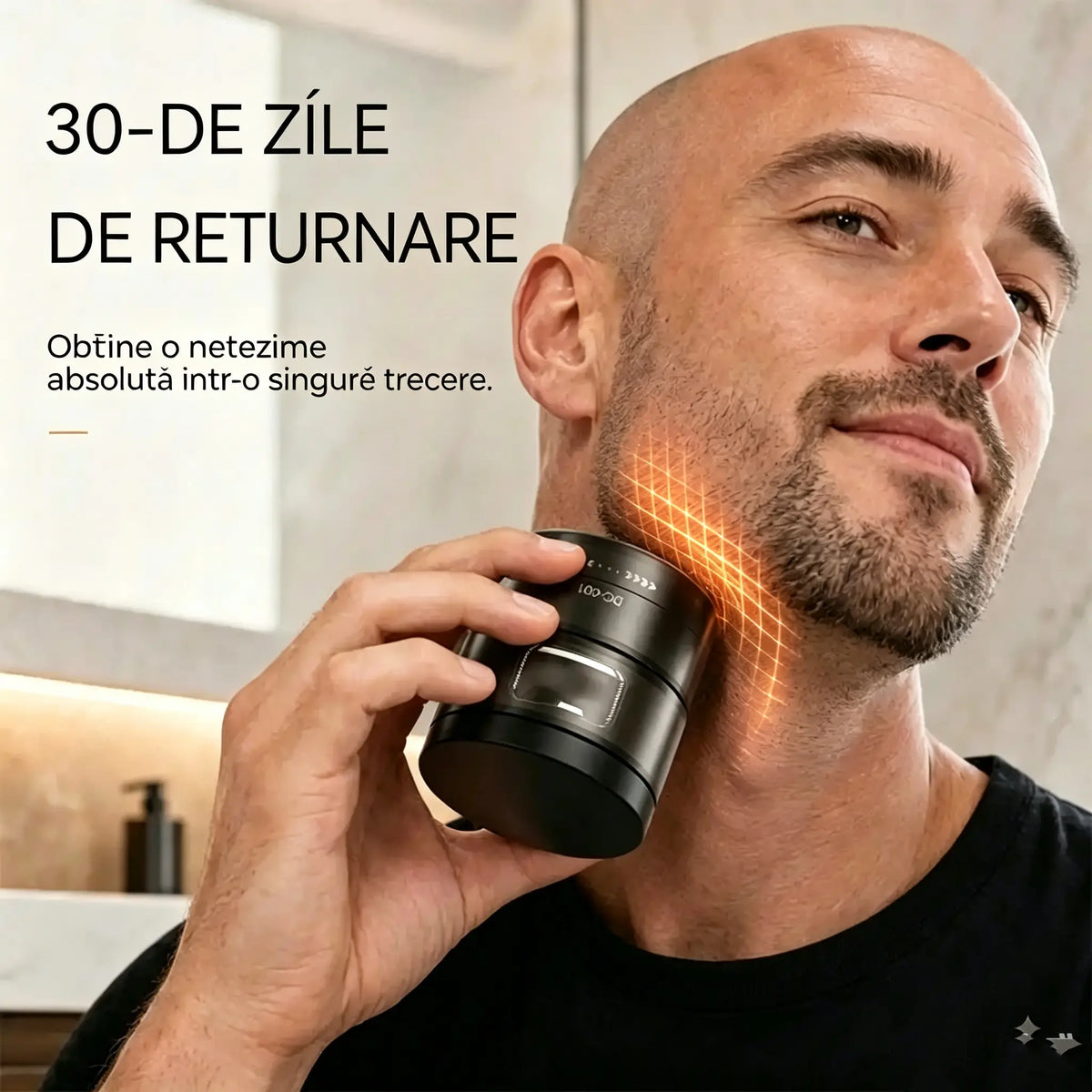 📢📢 50% REDUCERE! ⏰ Aparat de ras electric inteligent 2 în 1 pentru capete chele și aparat de tuns barba cu ecran digital
