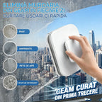 ⚡ Ștergător magnetic de geamuri: suprafață de curățare cu 30 % mai mare. Bureți dubli de curățare + spatulă: rezultate perfecte dintr-o singură trecere! 🧊🌀