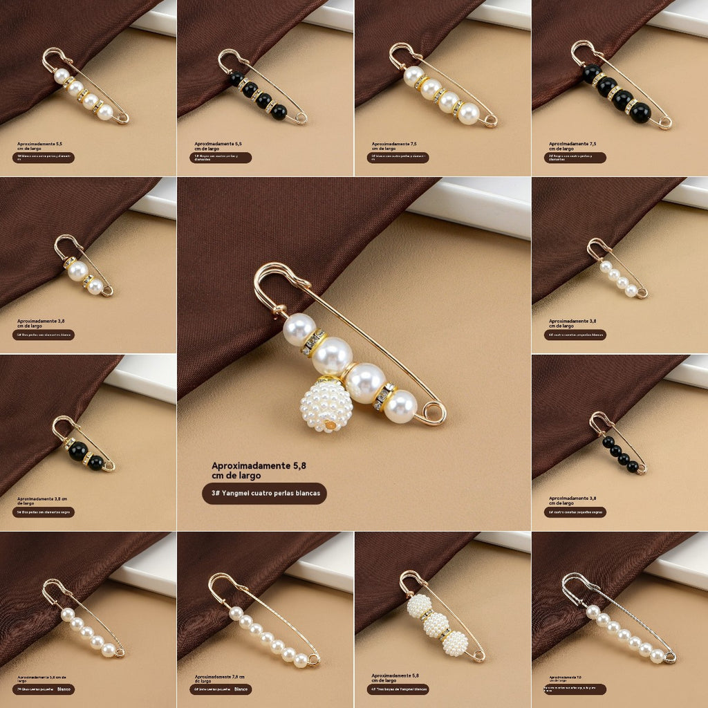 ✨【Set de 13 piese】🌸Set de broșe cu perle: pot fi folosite pentru a decora cardigane și rochii