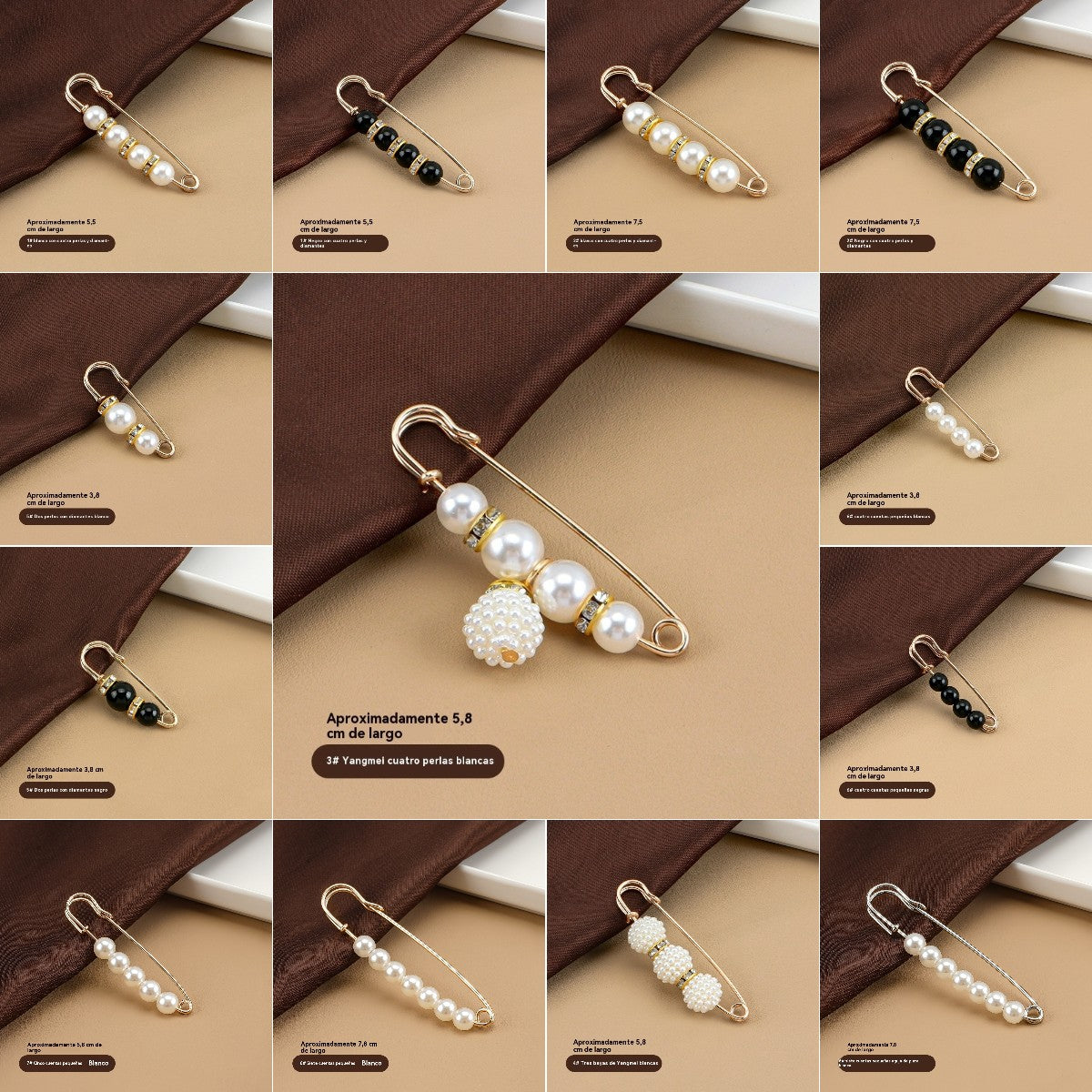 ✨【Set de 13 piese】🌸Set de broșe cu perle: pot fi folosite pentru a decora cardigane și rochii