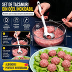 🍖 【3 bucăți】Formă pentru chiftele din oțel inoxidabil 304 – ideală pentru prepararea chiftelelor din carne și pește, perfectă pentru gătit acasă 🥄