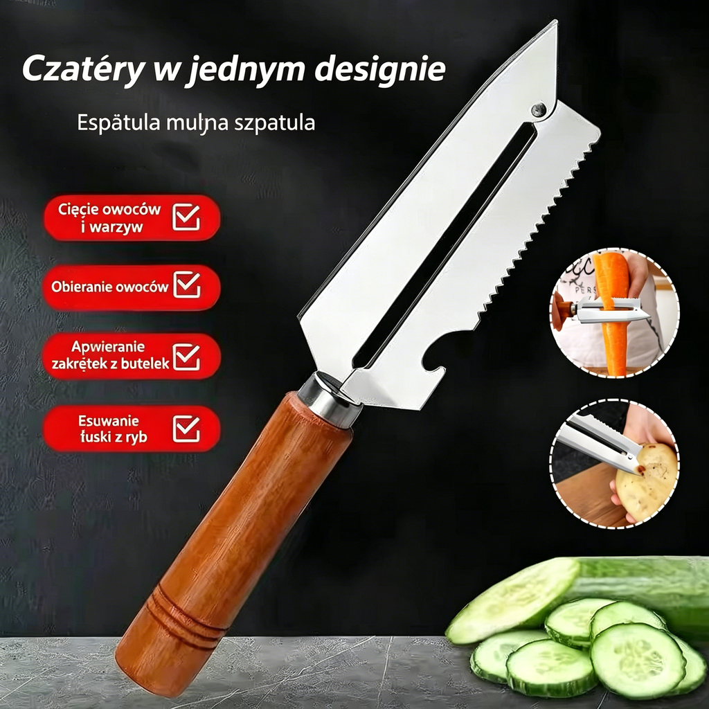 🥕 Cumpără 2 și primești unul gratis! ✨ Cuțit multifuncțional de curățat: Fabricat din oțel inoxidabil, cu mâner ergonomic, ideal pentru curățarea fructelor, legumelor și cărnii 🔪