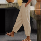 💕Reducere -48%💕【40-120kg】Pantaloni casual damă din bumbac și in ✅️Plată la livrare