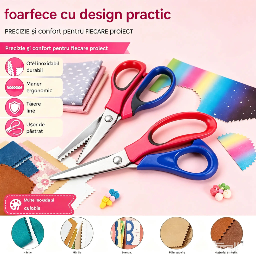 ✂️✨ Foarfece pentru cusut și dantele DIY 🧵💖 Tăiere precisă și ușoară în orice moment, ajutându-te să-ți creezi propriile capodopere 🎀🌟
