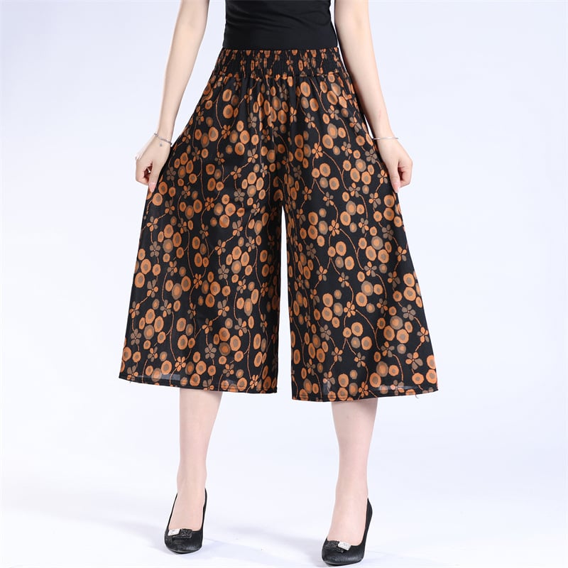 ❤️❤️【M-5XL】2026 Noi pantaloni largi imprimați cu talie înaltă
