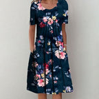 🔥S-5XL💗 Rochie midi cu imprimeu de grădină, nouă în 2026