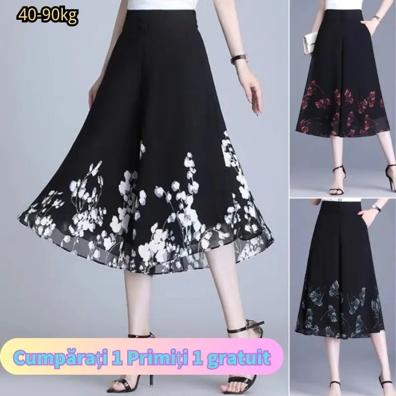 💃🔥2026 pantaloni pantaloni de vară noi de damă, din șifon subțire, tăiați casual, cu talie înaltă (40kg-90kg)