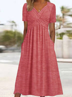 🔥【Reducere de 50% · Plată la livrare】👗【S-3XL】Rochii casual simple, modă, unicolor