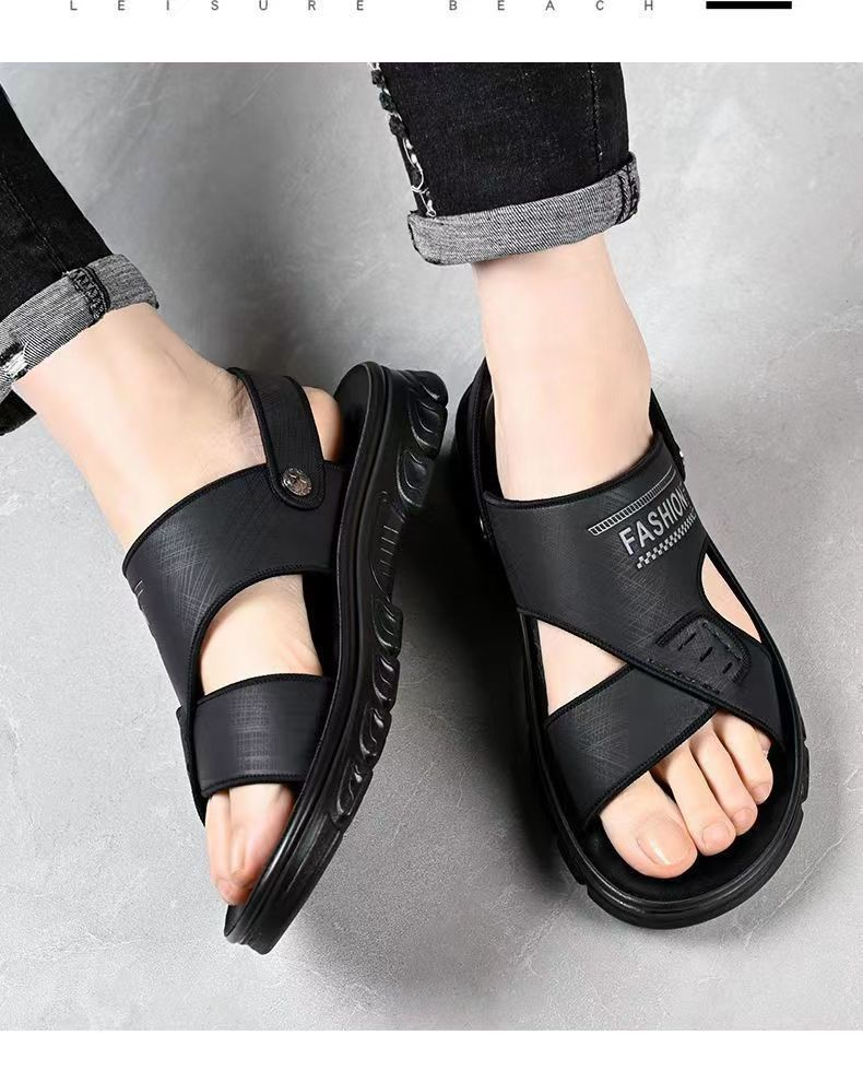🔥Mega lichidare – 1+1 gratis, profitați înainte de epuizare🔥【38-47】Sandale de plajă din piele cu talpă groasă pentru bărbați